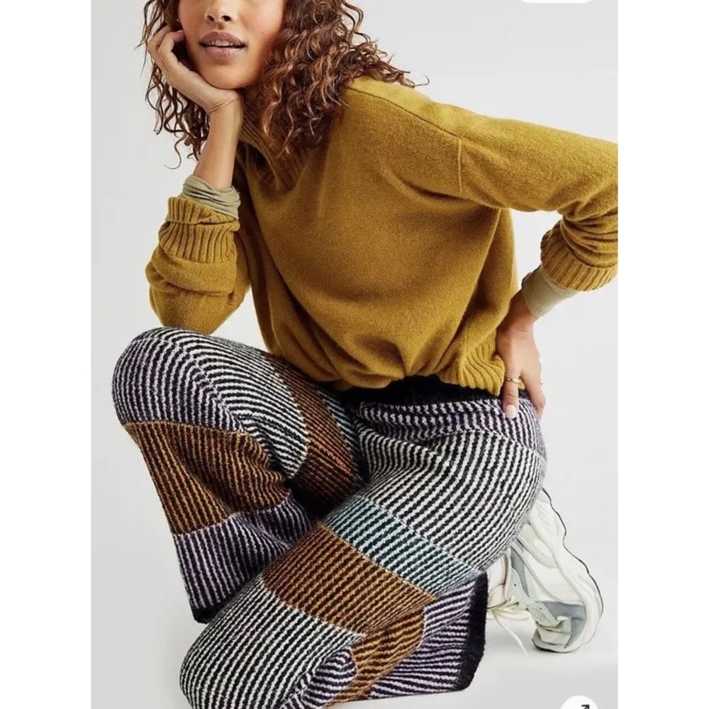 Free people 100% cashmere turtle neck sweater mustard yellow / Dijon